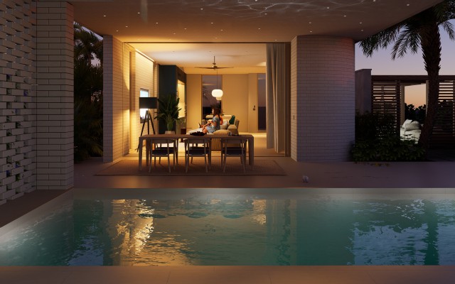 Keaton videoPool night